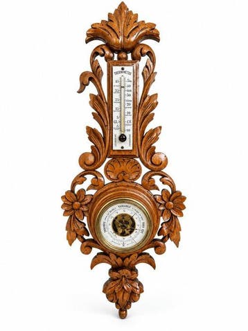 Barometer - Hout - barometer-thermometer