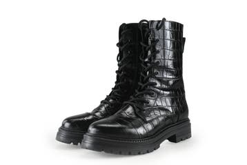 Manfield Veterboots in maat 39 Zwart, Verzenden, Zwart, Overige typen, Zo goed als nieuw