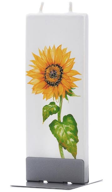 Aquarel Zonnebloem | FLATYZ platte kaars – uniek handbe..., Verzenden, Nieuw