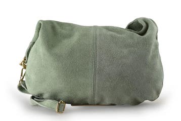 Genuine Leather Handtas Groen, Verzenden, Zo goed als nieuw, Groen