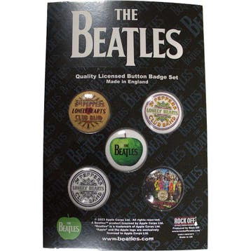The Beatles Sgt. Pepper button 5-pack officiële merchandise, Ophalen of Verzenden, Nieuw, Kleding