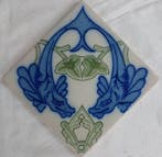 Jugendstil Tegel - Art nouveau tegel met vissen - Onda - Art