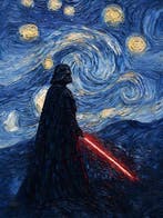 daveY - Darth Vader in The Starry Night – Omaggio a Van, Nieuw in verpakking