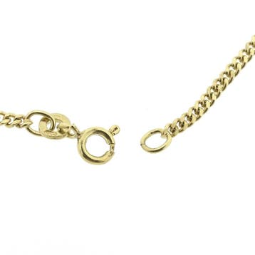 Gouden gourmetschakel ketting, Ophalen of Verzenden, Gebruikt, Goud, Goud