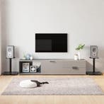 vidaXL Luidsprekerstandaards 2 st 1 pijler gehard glas zwart, Muziek en Instrumenten, Standaards, Verzenden, Nieuw