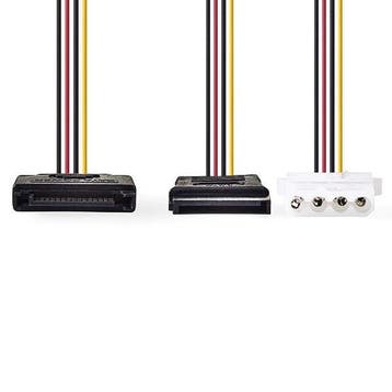 Molex naar S-ATA stroomkabel, Computers en Software, Pc- en Netwerkkabels, Verzenden, Nieuw