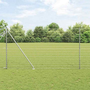 vidaXL Euro-hek met grondpennen 10 x 1,6 m Gegalvaniseerd, Tuin en Terras, Verzenden, Nieuw, IJzer