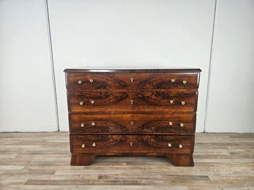 Commode - Commode Art Deco in fineer van walnoot -