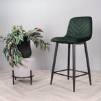 Gaby barkruk velvet 65 cm 2.0 - groen, Ophalen of Verzenden, Nieuw
