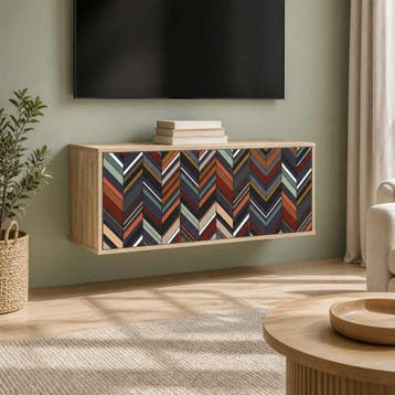 vidaXL Wandgemonteerd tv-meubel OMMEN 102 x 33 x 40 cm, Minder dan 50 cm, Verzenden, Nieuw, Minder dan 100 cm