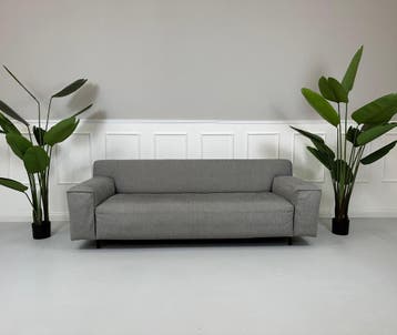 Rolf Benz Grata Sofa Stof Grijs Bank, Driepersoons, Ophalen of Verzenden, Zo goed als nieuw, Rechte bank