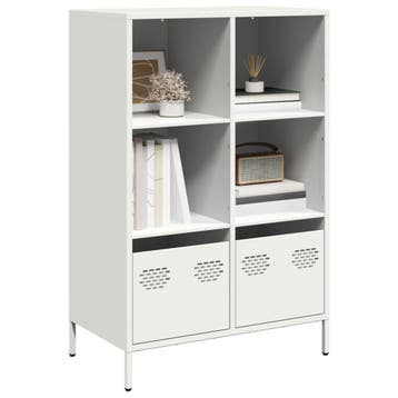 vidaXL buffetkast 68x39x103,5 cm staal wit, Verzenden, Nieuw, Metaal