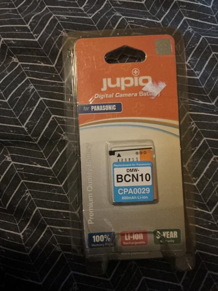Jupio camera-accu voor Panasonic DMW-BCN10, Audio, Tv en Foto, Accu's en Batterijen, Nieuw, Verzenden