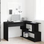 vidaXL Bureau Zwart Eiken 200 x 50 x 76 cm Bewerkt hout, Verzenden, Nieuw