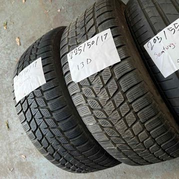 2 x Bridgestone Blizzak 225-50-17 13DWinterbanden 7,5mm, Gebruikt, 17 inch, Band(en), Personenwagen