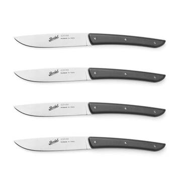 GGM Gastro | (4 stuks) BERKEL | Steakmes - Zwart - Mes: |, Verzenden, Nieuw