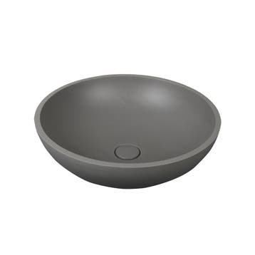 Waskom Thano 44x44x14.5cm beton rond grijs inclusief, Verzenden, Nieuw