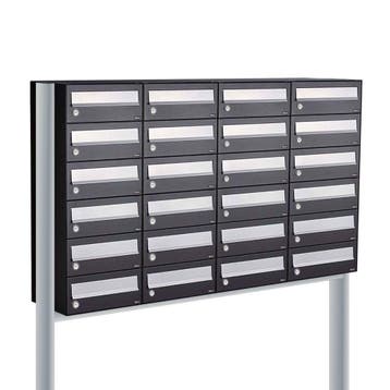 Brievenbusunit Hive set vrijstaand 4-breed, 6-hoog - zwart, Verzenden, Nieuw