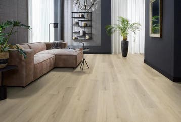 Klik PVC vloer warm beige met ondervloer | Topvloeren, 75 m² of meer, Beige, Nieuw, Vinyl