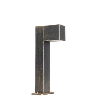 Buitenlamp antiek goud met grondpin en kabelmof 35cm IP44 -, Tuin en Terras, Verzenden, Nieuw, Aluminium