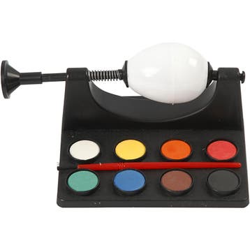 Eieren schilderen, L: 16,5 cm, zwart, 1 set, Nieuw