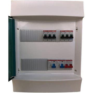 ABB groepenkast IP41 6 groepen, 2 aardlekschakelaars, 1, Ophalen of Verzenden, Nieuw