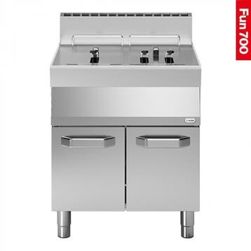 Gasfrituur 2x13L | RVS | 70x70x(h)99 cm, Verzenden, Nieuw in verpakking