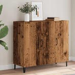 vidaXL Dressoir 90x34x80 cm bewerkt hout oud houtkleurig, Verzenden, Nieuw, Overige houtsoorten
