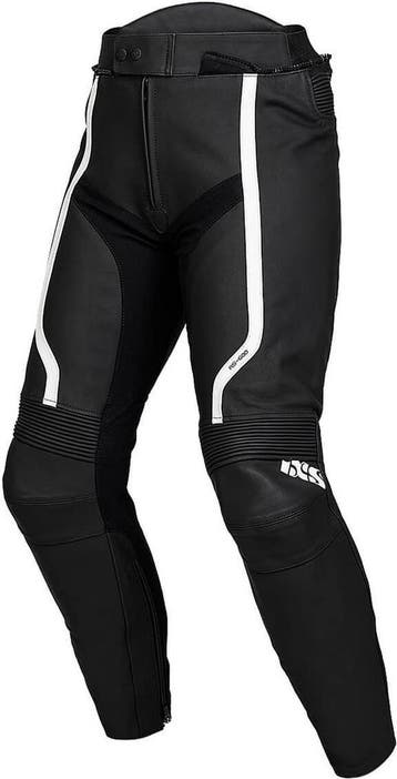IXS Sport RS-600 1.0 Zwart Wit Leren Motorbroek, Motoren, Kleding | Motorkleding, Nieuw met kaartje, Broek | leer, IXS, Heren