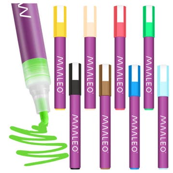 Maaleo Acrylmarkers set 8 kleuren met 8 ml acrylverf, ca...., Hobby en Vrije tijd, Schilderen, Ophalen of Verzenden, Nieuw