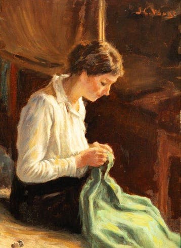 Cornelis de Voogt (1893-1973) - Handwerkende Dame