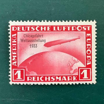 Duitse Rijk 1933 - 1 Mark Chicago Fahrth - MH - Michel 496, Gestempeld