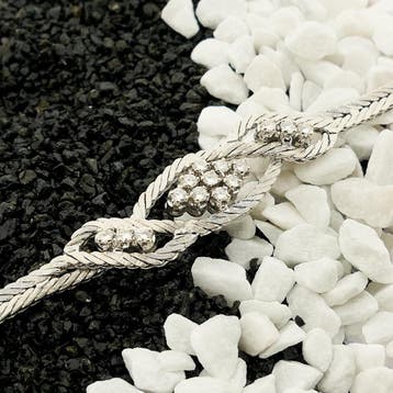 Witgouden armband met diamanten; 1,05 ct. (Schakelarmband), Gebruikt, Ophalen of Verzenden, Met edelsteen, Goud