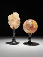 GEEN RESERVEPRIJS - Prachtig paar kubusvormige calciet en, Antiek en Kunst