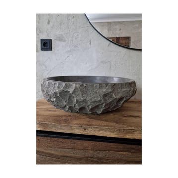 Natuurstenen waskom rond 35x15 cm, Verzenden, Nieuw