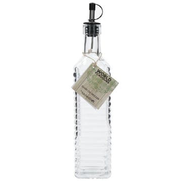 KitchenCraft Olie/Azijnfles Geribbeld Glas, Verzenden, Nieuw