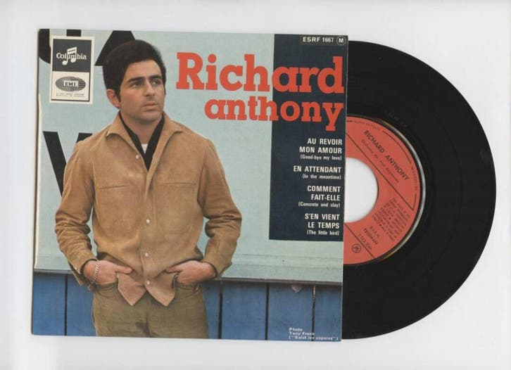 Richard Anthony – Au Revoir Mon Amour (EP) (1-7-Vinyl-Singl, Cd's en Dvd's, Vinyl Singles, Ophalen of Verzenden