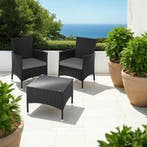 Wicker zitgroep Luzern 2+1 met kussenhoezen in 2 kleuren - z, Verzenden, Nieuw