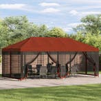 vidaXL Paviljoen met zijwanden 6 x 3 m Terracotta Polyester, Verzenden, Nieuw