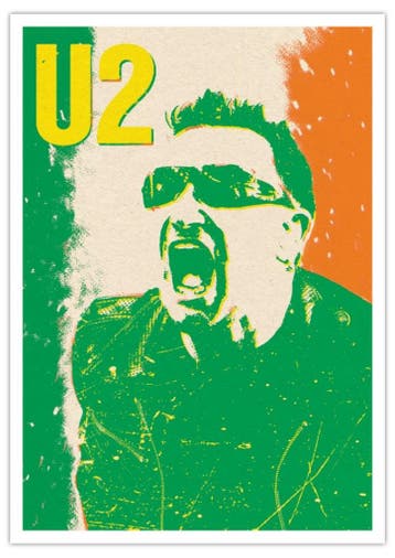 Posters - Poster U2 - Groen, Verzamelen, Verzenden, Zo goed als nieuw