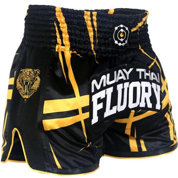 Fluory Kickboks Broekje Stripes Zwart Geel, Ophalen of Verzenden, Nieuw