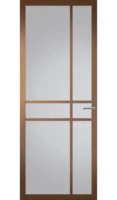 Svedex Binnendeur met glas NDB905 brons 93 x 2315 stomp, Doe-het-zelf en Verbouw, Deuren en Horren, Ophalen of Verzenden