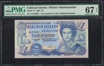 Falklandeilanden. - 1 Pound 1984 - Pick 13 (Zonder