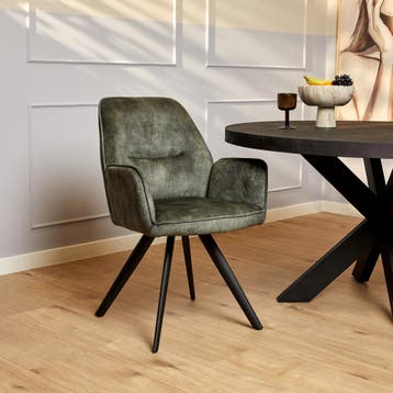 Eetkamerstoel Nova Hunter Green Velvet | Starfurn, Huis en Inrichting, Stoelen, Ophalen of Verzenden, Nieuw