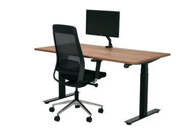 NPR Zit sta bureau YOUP zwart-Cognac walnoten 120x80, Ophalen of Verzenden, Nieuw in verpakking