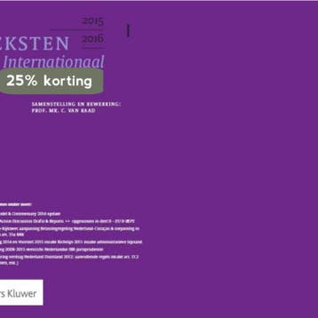Teksten internationaal belastingrecht 2015/2016 C. van Raad, Boeken, Verzenden, Zo goed als nieuw, C. van Raad