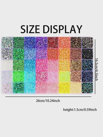 40 Kleuren Strass Steentjes Set 3mm - DIY Versier Kit voor K, Hobby en Vrije tijd, Verzenden, Nieuw