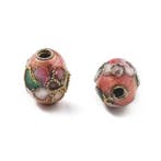 5 x Handgemaakte cloisonné kralen ovaal ca. 8,5 x 6,57 x..., Ophalen of Verzenden, Nieuw, Kraal