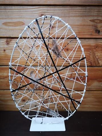 Metalen Frame Ei ring White op voet excl. decoratie 32x47 cm, Ophalen of Verzenden, Nieuw