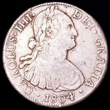 Spanje. Carlos IV. 8 Reales 1804 Mexico TH (Zonder